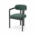 Chaise en Tissu Vert avec Structure en Acier