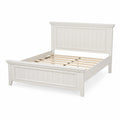 Lit en bois de pin blanc avec tête et pied de lit