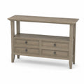 Consola de Madera con Cajones y Estante 120x40x80 cm