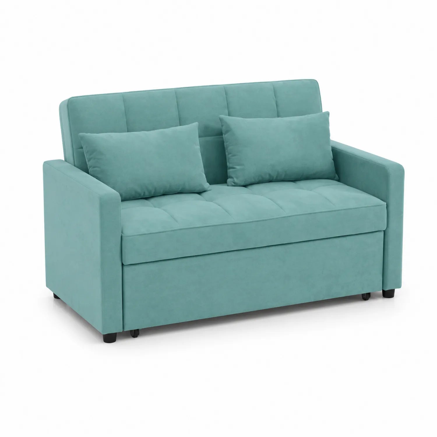 Sofá cama de tela aqua