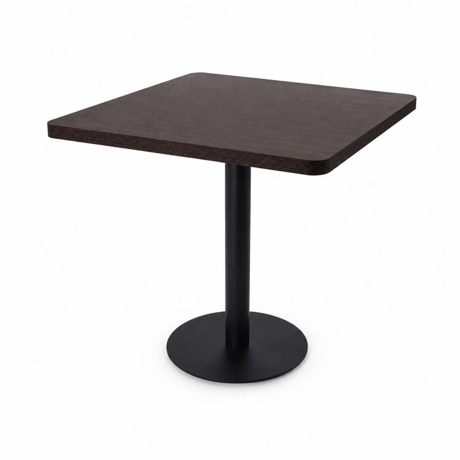 Table de salle à manger carrée en bois et métal 60x60 cm Marron et Noir