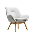 Armchair Upholstered Fabric 85x75x80 cm - Light Gray - Modern Design