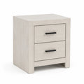 Table de chevet en bois MDF avec tiroirs coloris beige