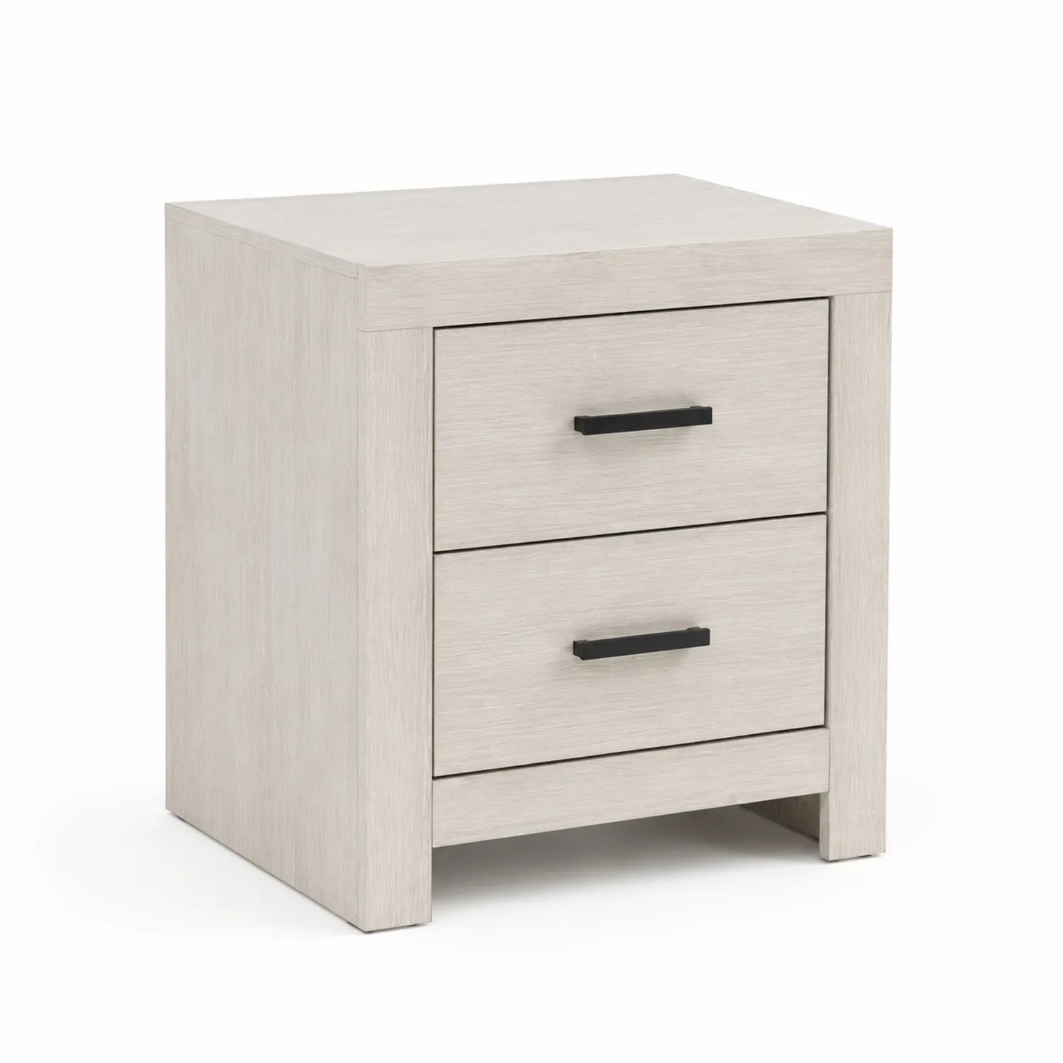 Table de chevet en bois MDF avec tiroirs coloris beige