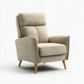 Armchair Fabric Upholstery 90x95x100 cm - Beige - Modern Style