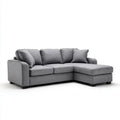 Sectional Sofa Set Fabric Upholstery 250x150x85 cm – Light Gray – Modern Design