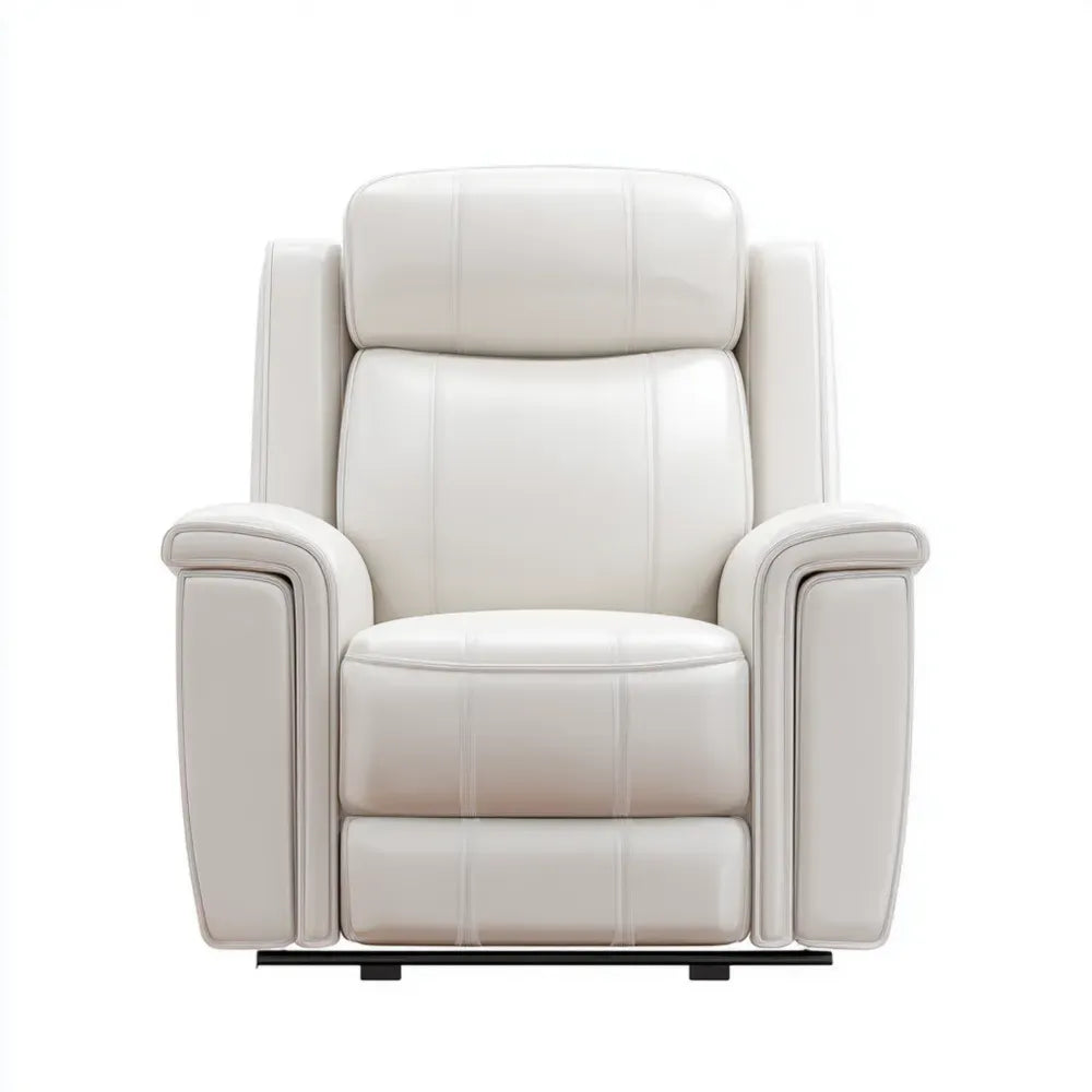 Recliner Chair Leather Upholstery 75x100x90 cm – White – Modern Design