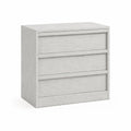 Commode en bois composite avec 3 tiroirs, gris