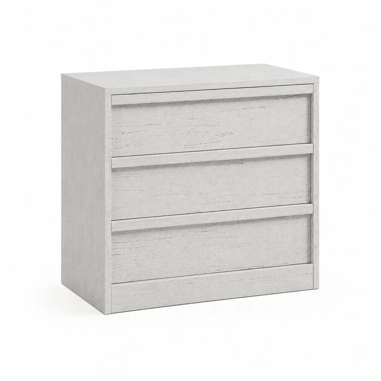 Cómoda de Madera Compuesta con 3 Cajones en Gris