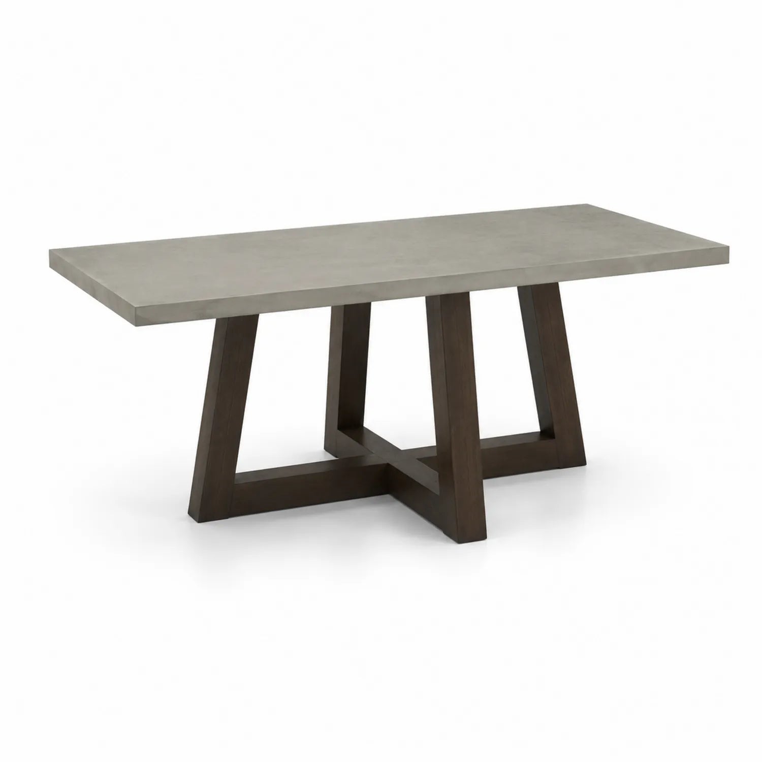 Table à manger en béton et bois