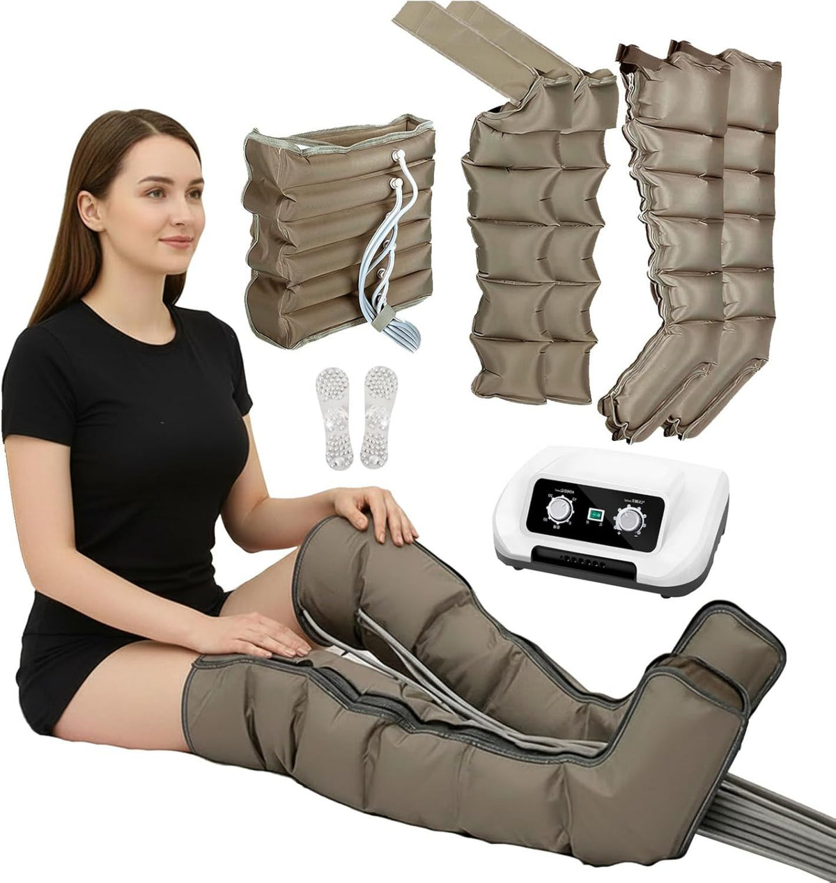 Botas de presoterapia – masaje por compresión de aire, con cámara, uso doméstico, 6 Cámaras