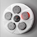 Máquina de boxeo musical - con guantes de boxeo, conexión Bluetooth, blanco