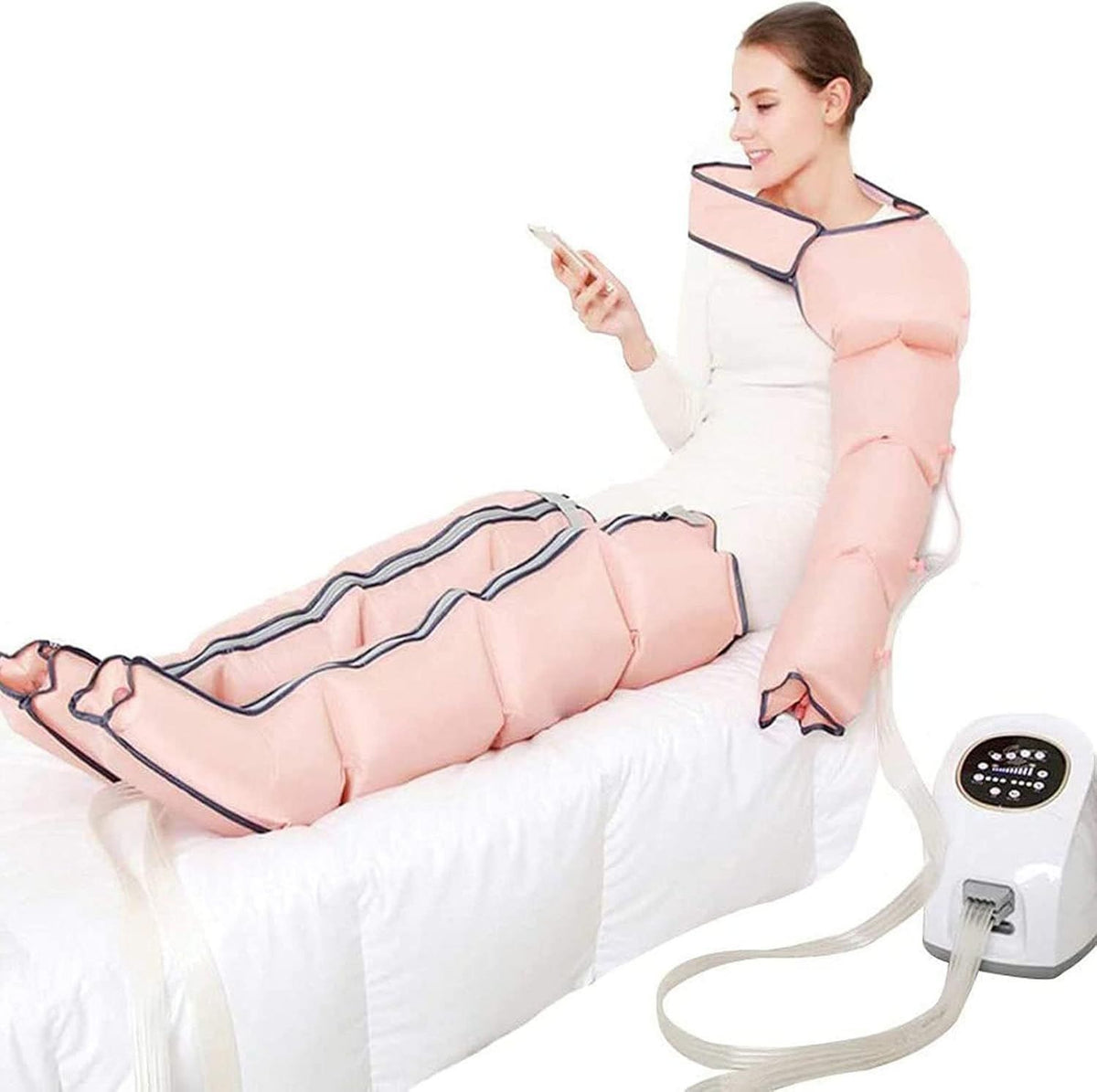 Botas de presoterapia – masaje por compresión de aire, para pies y piernas, de pie