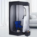 Cabina de sauna infrarroja – con generador de vapor, entrenamiento de cuerpo completo, plegable, diseño portátil, 4 L