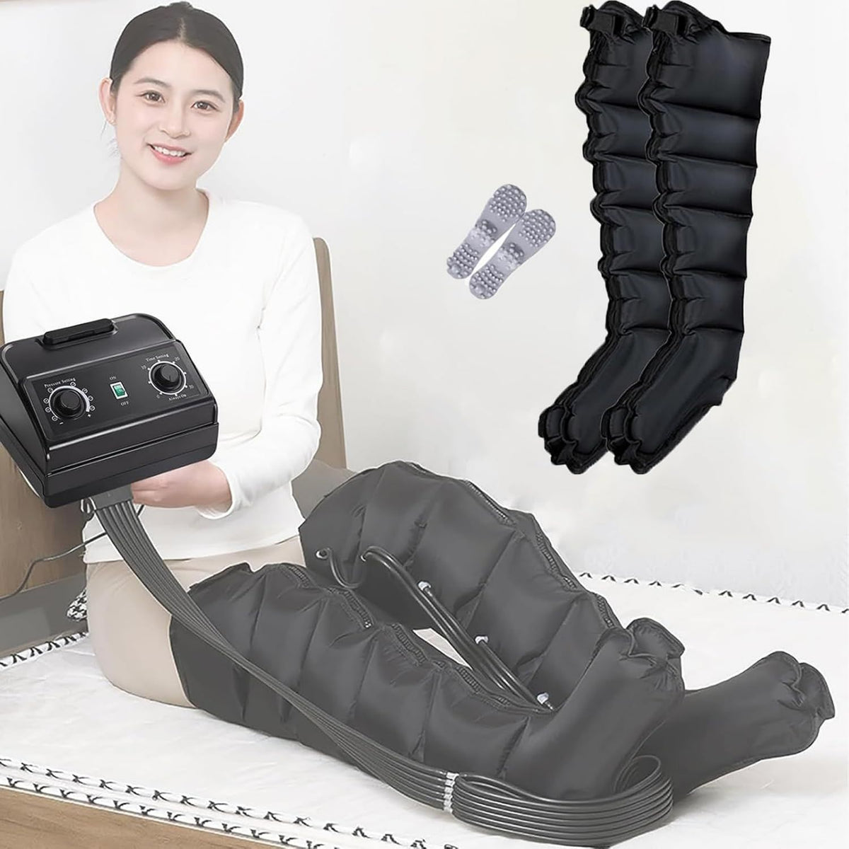 Botas de presoterapia – masaje por compresión de aire, de pie