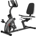 Bicicleta estática - resistencia ajustable, conexión Bluetooth, con ruedas, 16 niveles