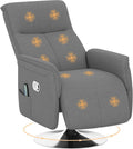 HOMCOM Sillón de masaje – giratorio, ajustable, con mando a distancia, gris