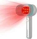 Dispositivo de terapia de luz roja – pantalla LED, diseño portátil, 16 LED, plateado