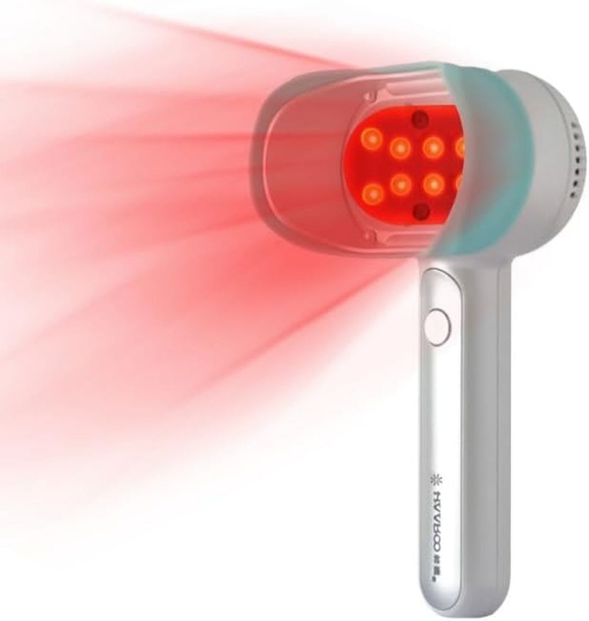 Dispositivo de terapia de luz roja – pantalla LED, diseño portátil, 16 LED, plateado