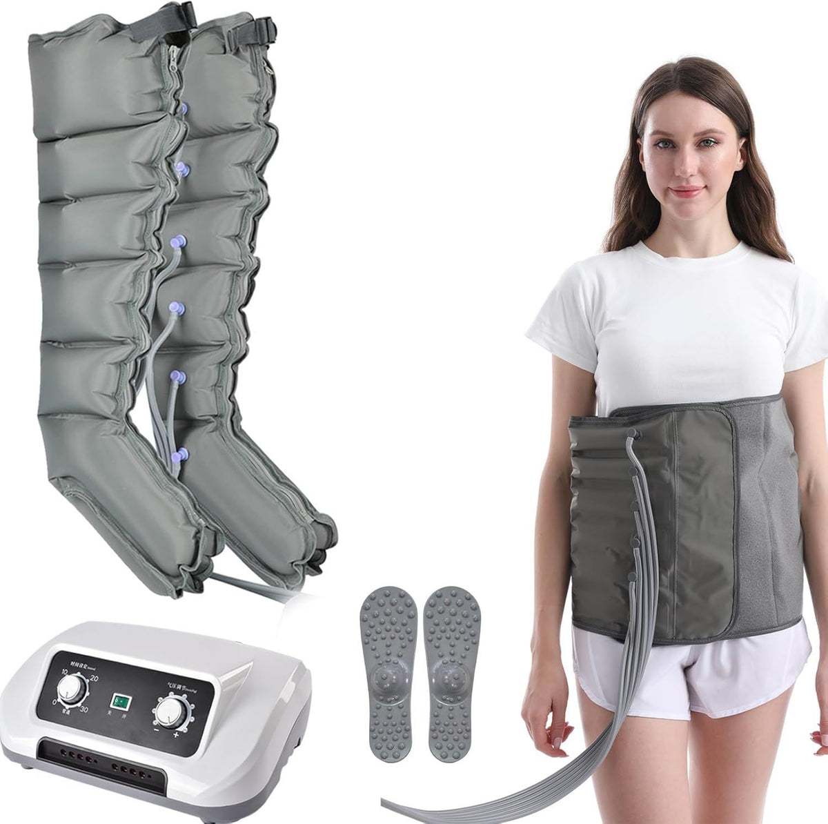 Botas de presoterapia: masaje por compresión de aire, de pie