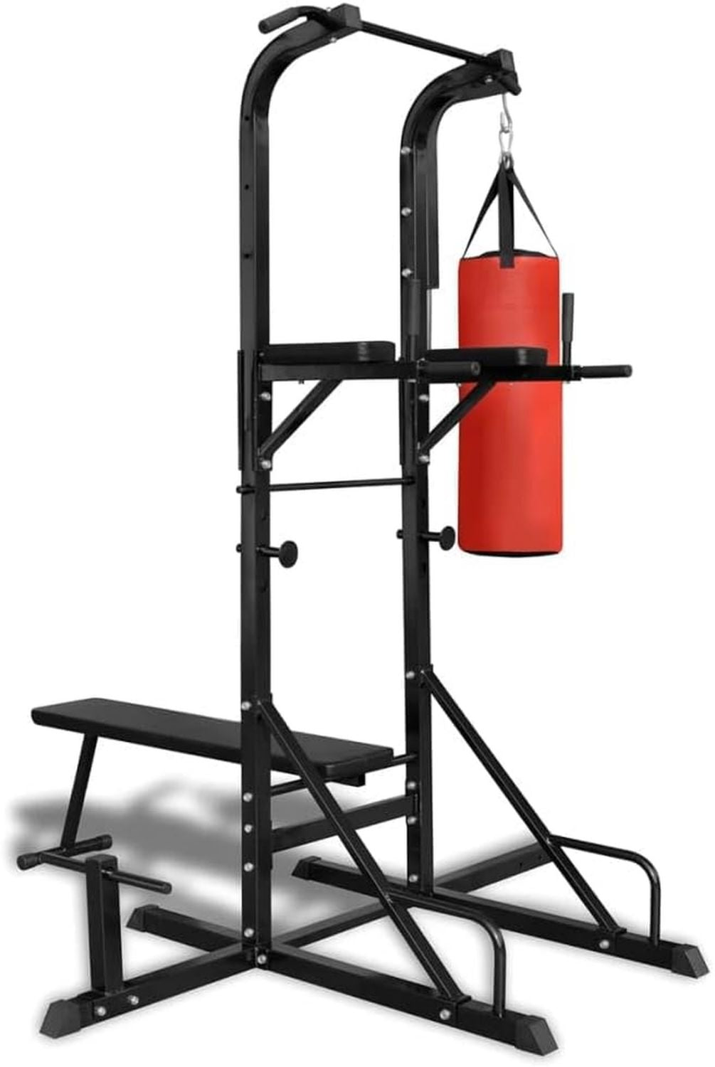 Saco de boxeo: estructura de acero, 182 x 125 x 218 cm