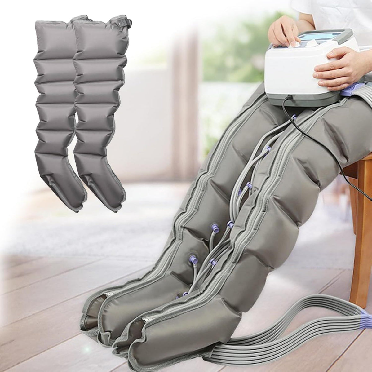 Botas de presoterapia – masaje por compresión de aire, de pie, con cámara, 6 cámaras
