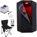 Sauna de vapor portátil: plegable, con mando a distancia, 1350 W, 3 l