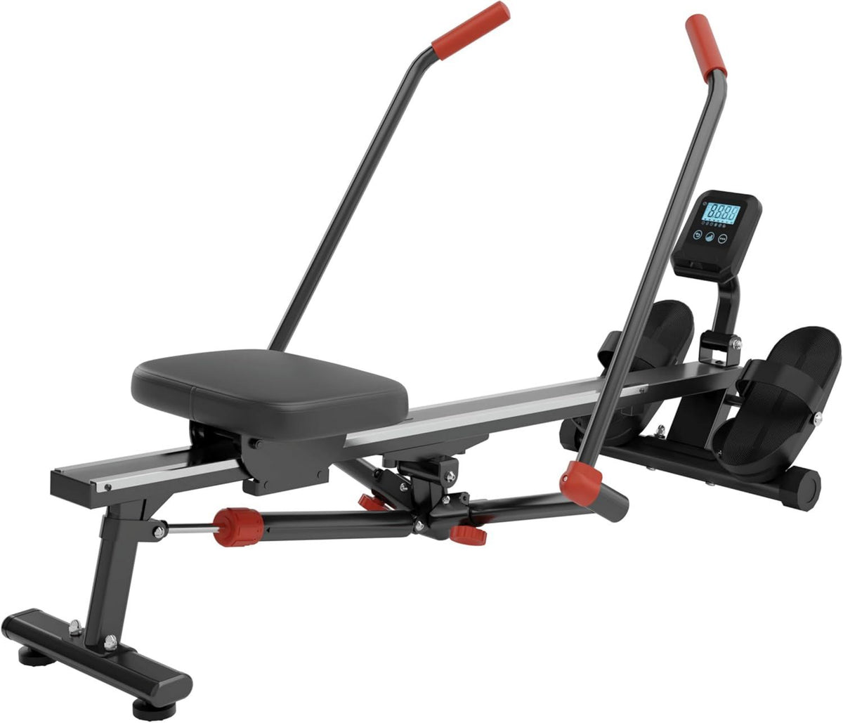 Ultrasport Maquina de Remo para Casa Plegable con 12 Niveles - funcionamiento silencioso, uso doméstico, 110 KG