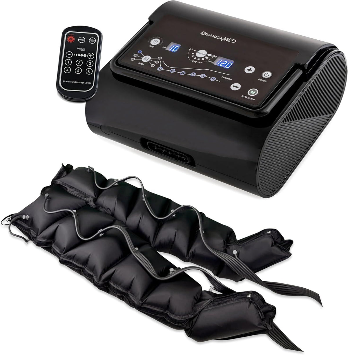 Dinamicamed Premium 6.0 Máquina de Presoterapia Profesional para Casa: con cámara, uso doméstico, 6 Cámaras, 6 Programas