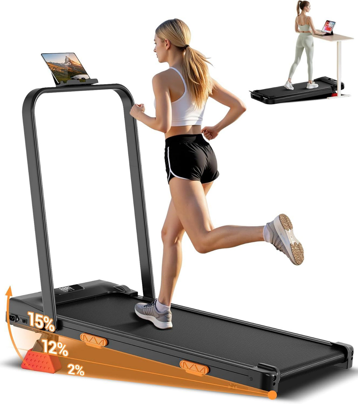 UMAY 3.0HP Cinta de correr - plegable, 159 KG, 10KM/H