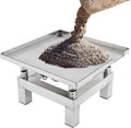 Plataforma vibratoria - estructura de acero, giratorio, de acero inoxidable, 35 x 35 cm, 50 W, 220 V